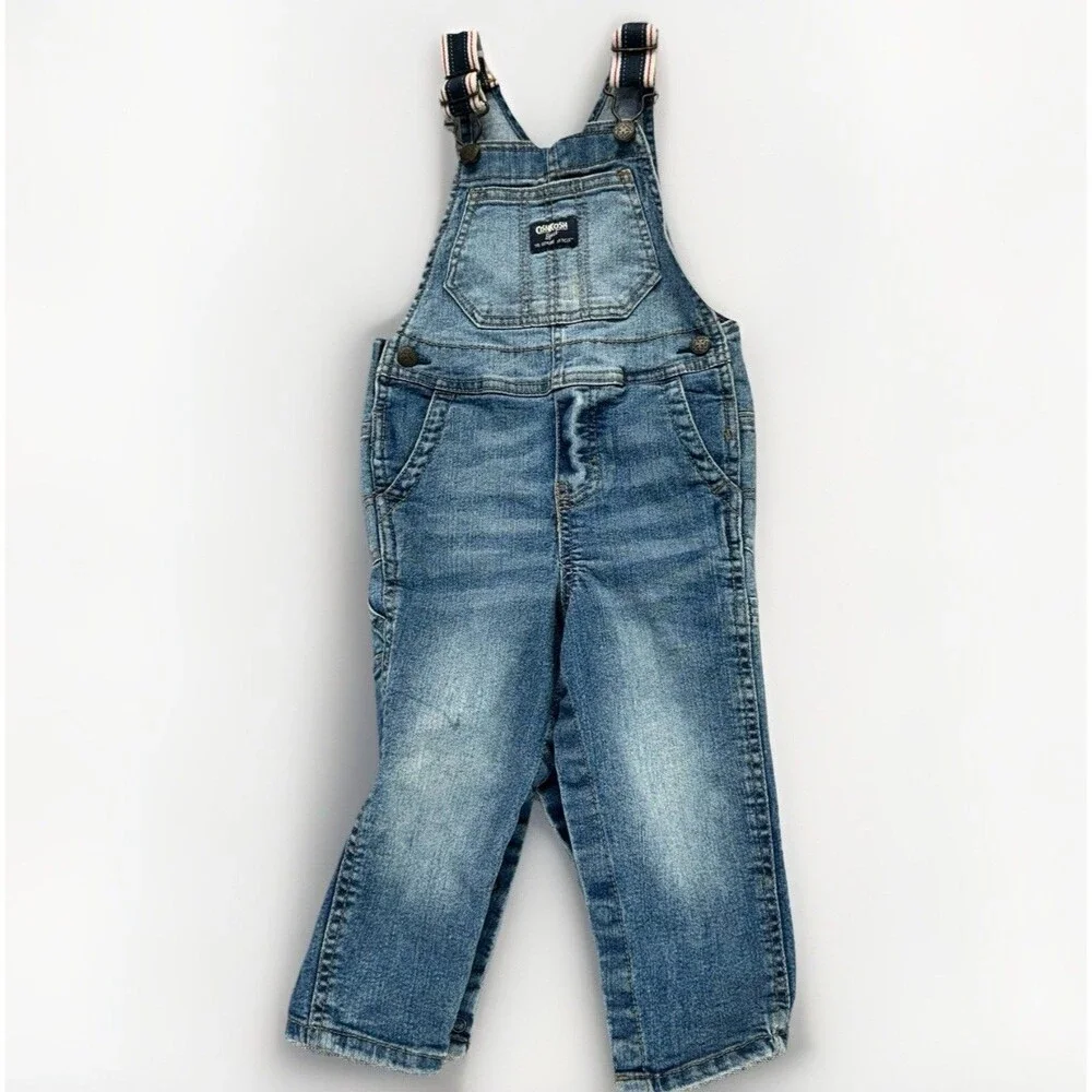 OshKosh B'gosh Denim Overalls Youth Toddler Baby Size 24M